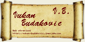Vukan Budaković vizit kartica